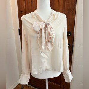 FOREVER21 CONTEMPORARY TIE NECK TOP